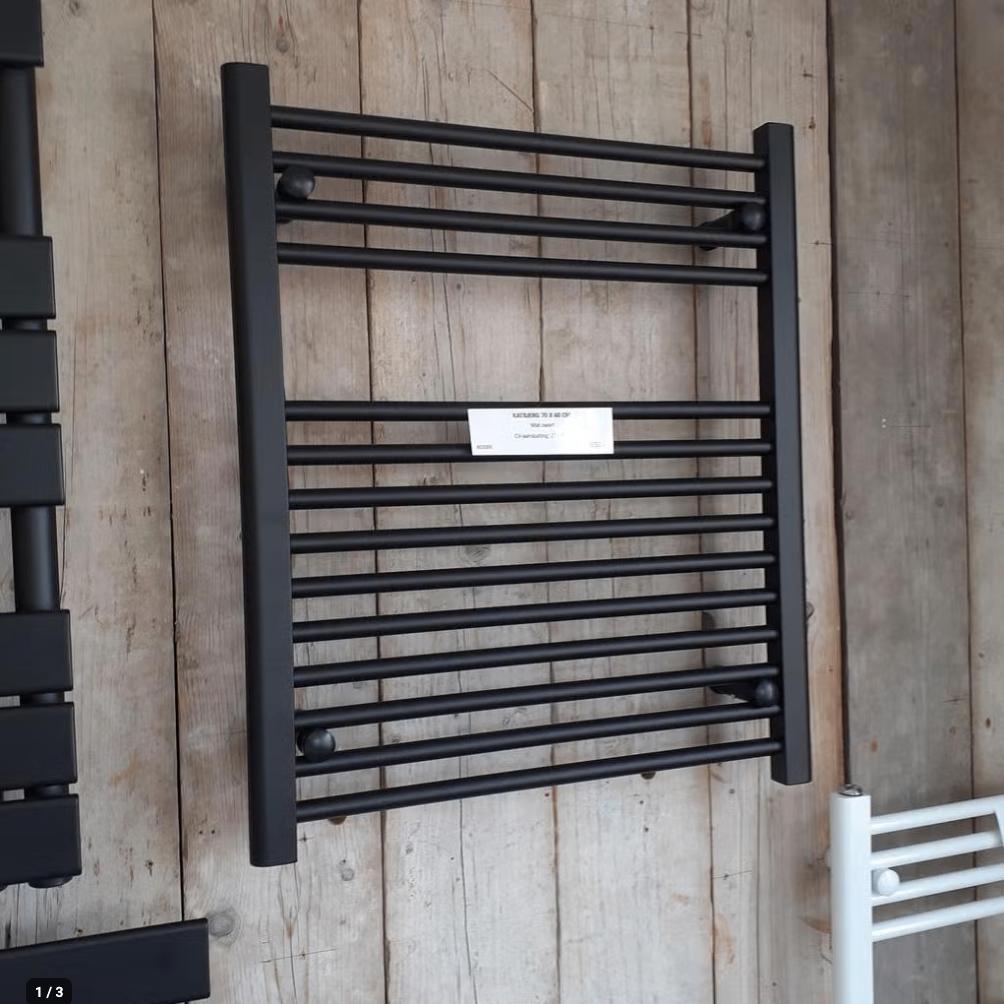 SALE! Radiator CV, 70cm, Mat zwart, Sanitair, Katbjerg, Enlèvement ou Envoi, Neuf, Noir