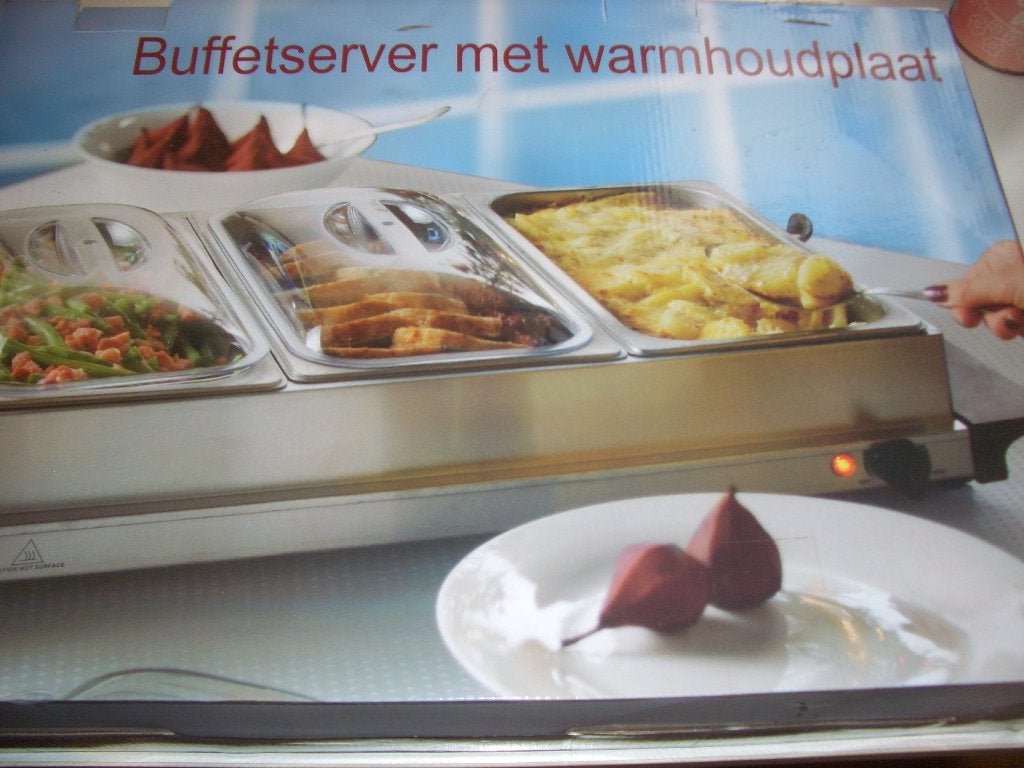 pour votre buffet :serveur chauffant électrique,3 récipients, Electroménager, Enlèvement, Utilisé, À Poser, 3 zones de cuisson ou moins