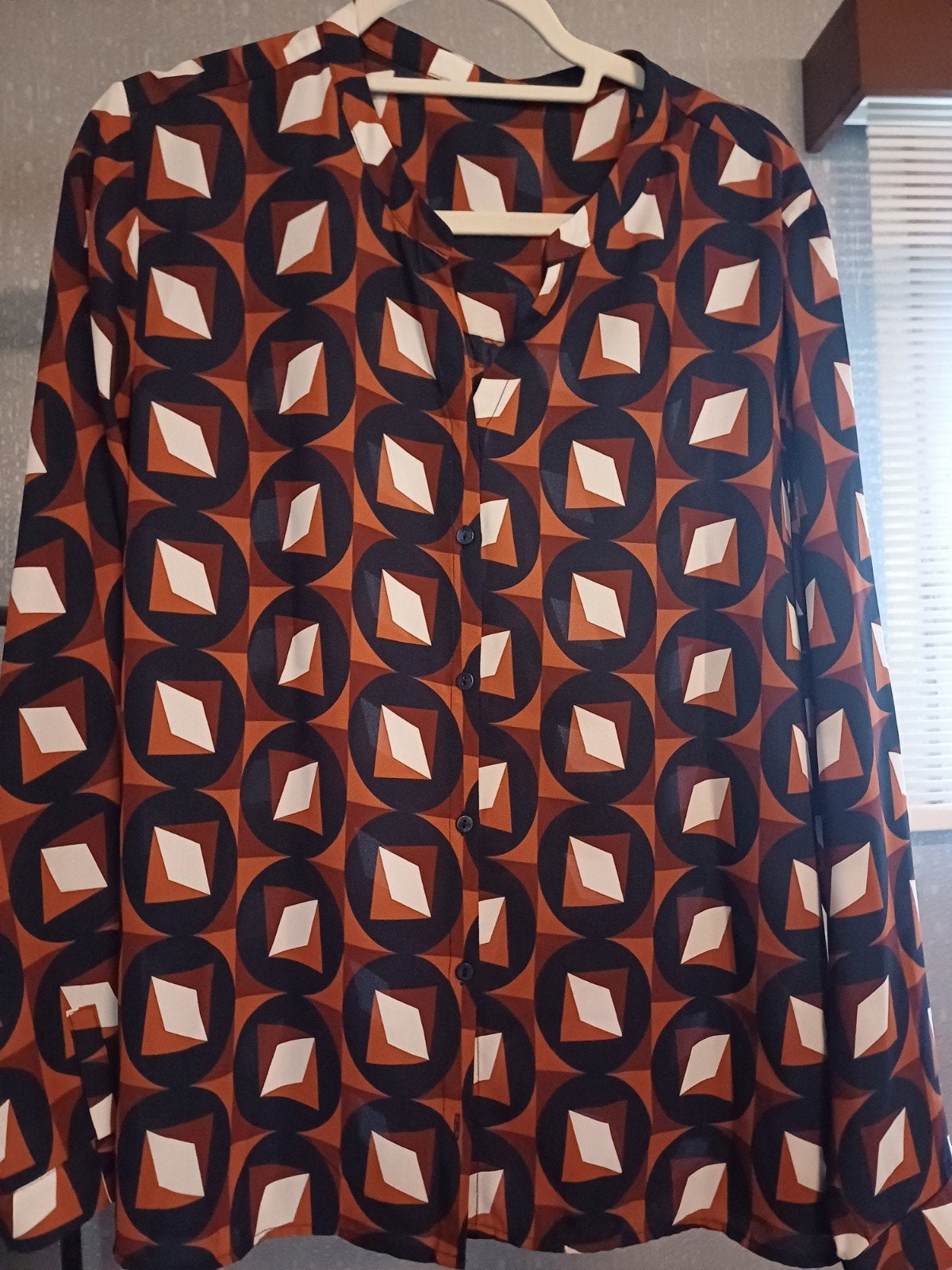 hemdje blauw en bruin...maat 46, Ophalen, Maat 46/48 (XL) of groter, Blauw