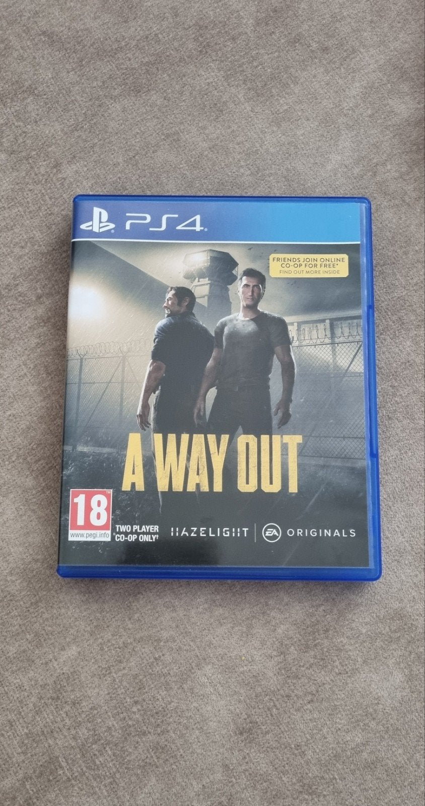 A Way Out – PS4 – Compatible PS5 – Complet avec boîte, Games en Spelcomputers, Games | Sony PlayStation 4, Online, Vanaf 18 jaar