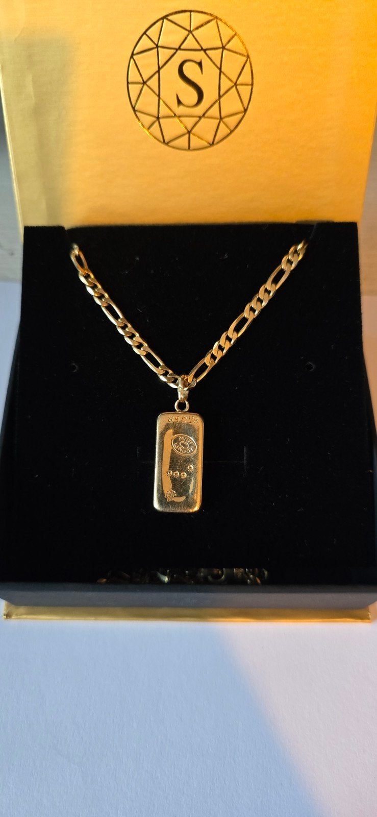 Ketting plus goudbaar, Handtassen en Accessoires, Kettingen, Ophalen, Goud, Goud, Met hanger