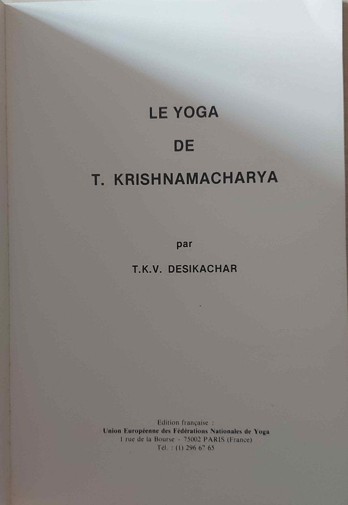 Le yoga de T. Krishnamacharya, Livres, Enlèvement ou Envoi, Utilisé
