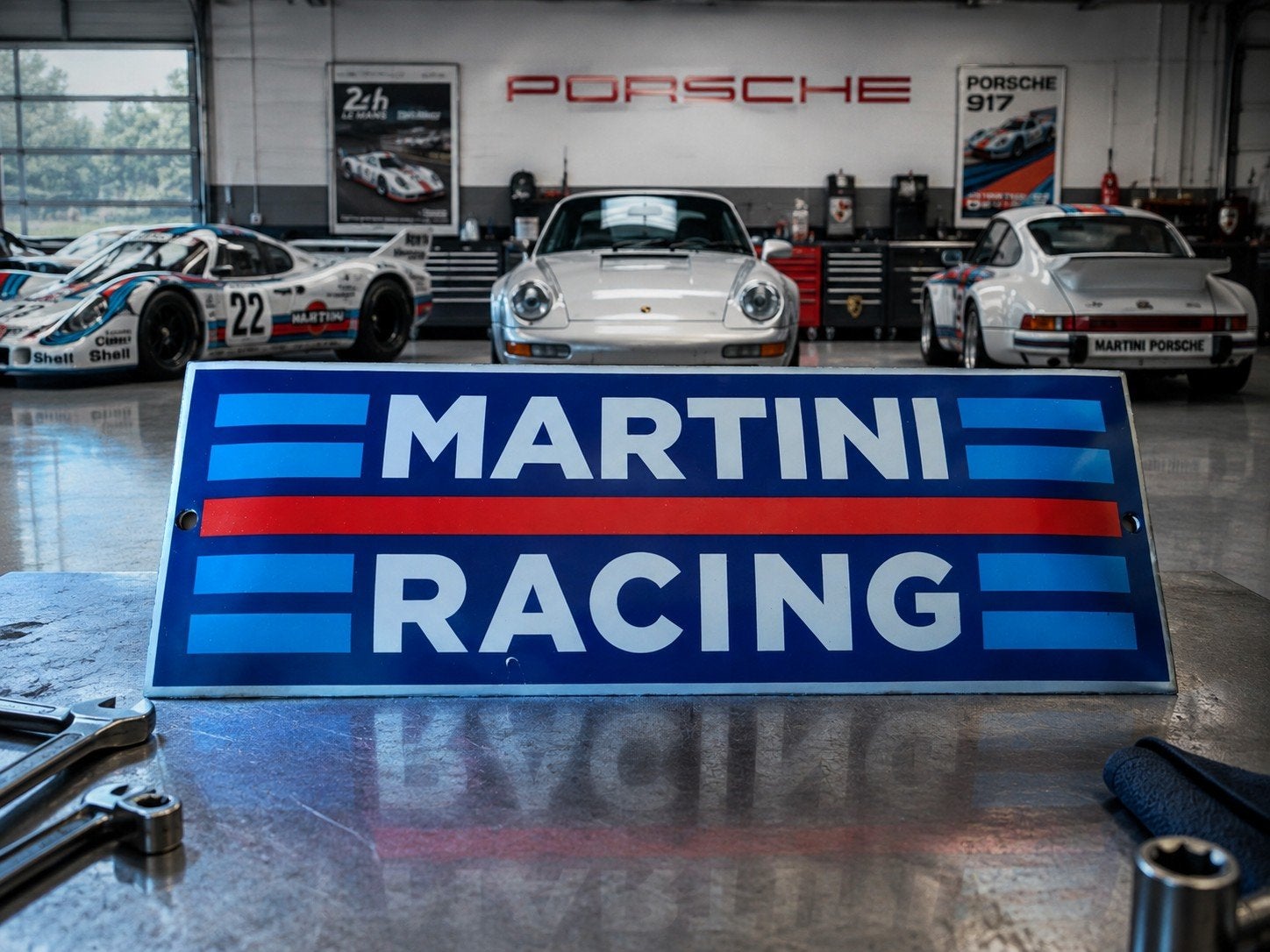 Martini Racing emaille plaat, Ophalen of Verzenden, Zo goed als nieuw, Reclamebord