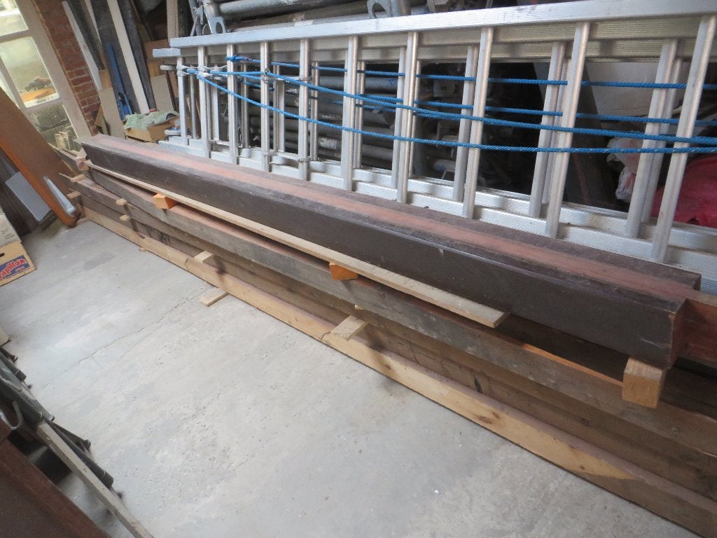 balk in meranti, Ophalen, Gebruikt, Hardhout, 250 cm of meer