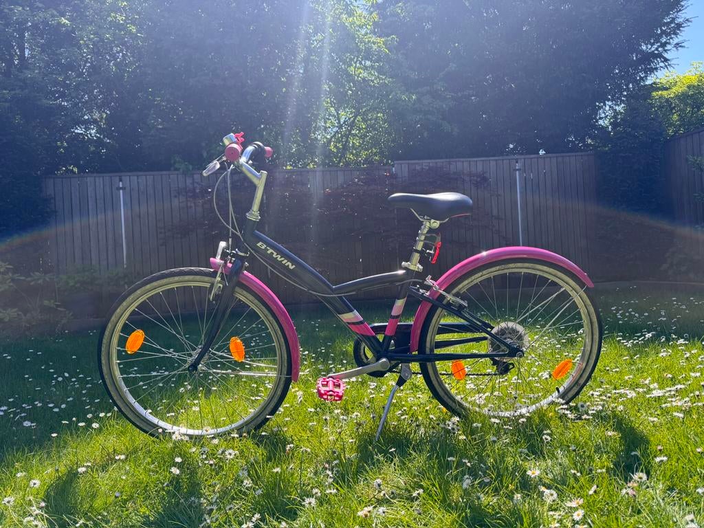 Roze Meisje’s foets, B-twin, B’twin, Enlèvement, Frein sur jante, 24 pouces