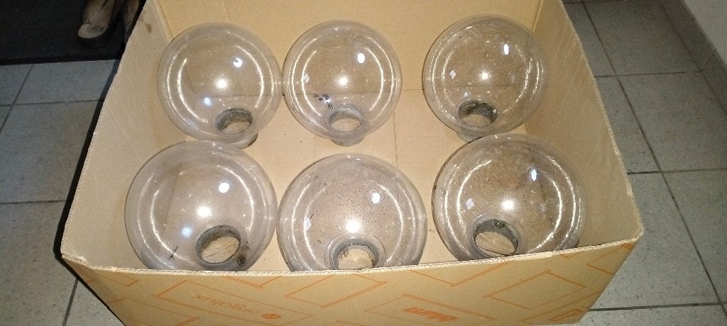bolvormige stolpen voor verlichting, Verre, Enlèvement, Utilisé, 23 cm