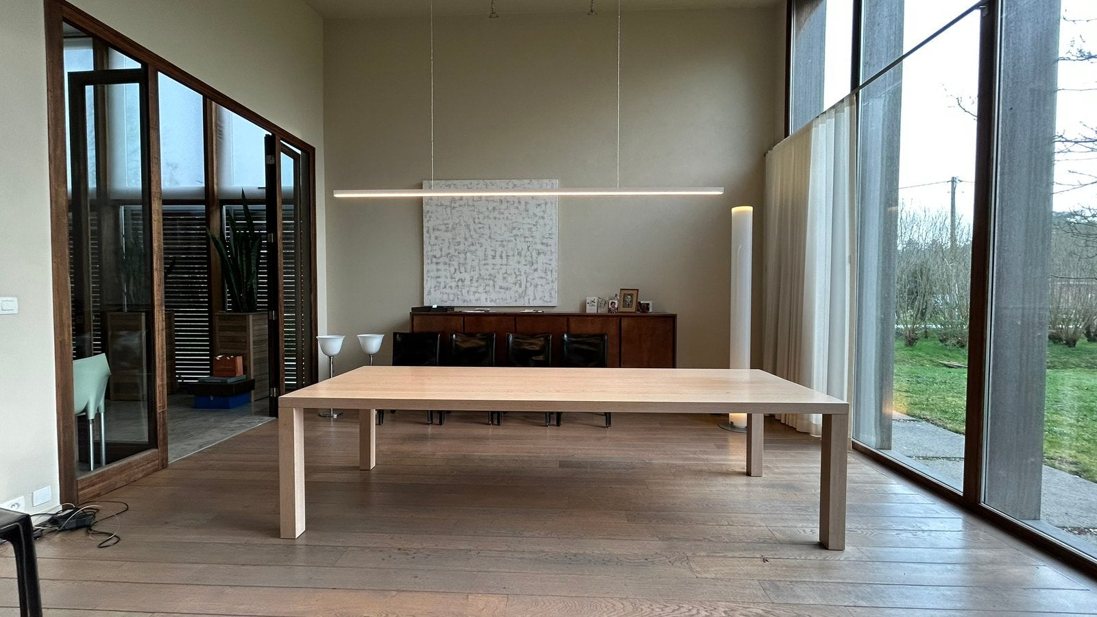 Unieke lange eettafel, Huis en Inrichting, Ophalen, Gebruikt