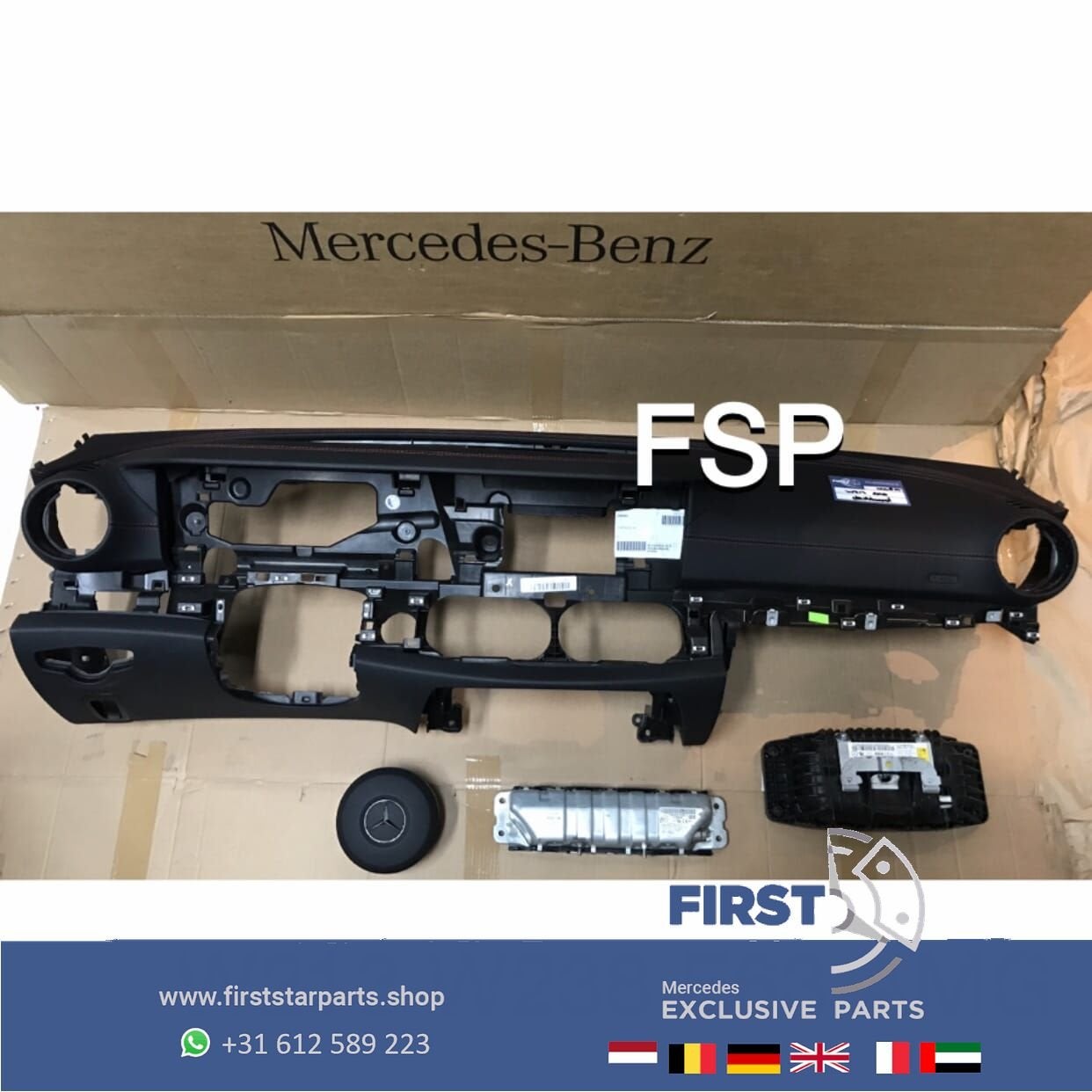 W213 A238 S213 E43 E53 E63 DASHBOARD AIRBAG SET LEER rode st, Auto-onderdelen, Gebruikt, -, -, Ophalen of Verzenden