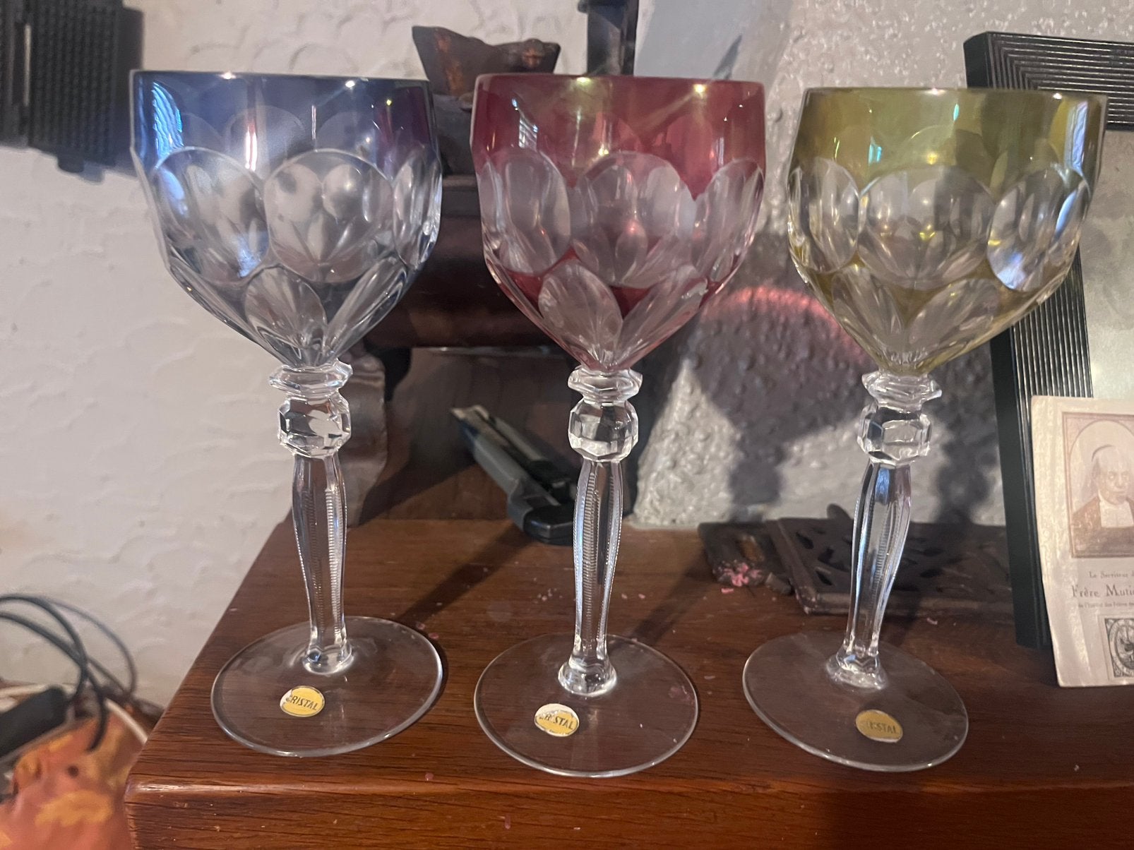 Verre en crystal val st lambert, Antiquités & Art, Enlèvement ou Envoi