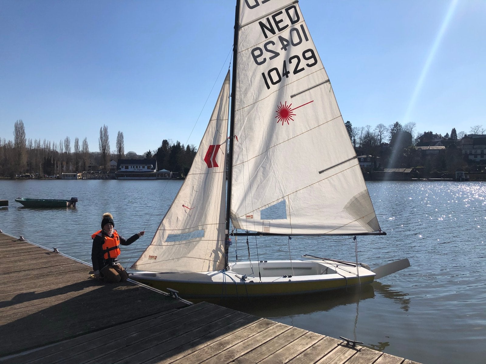 Laser Regatta (twee personen), Watersport en Boten, Ophalen, Gebruikt, 3 tot 6 meter, Grootzeil