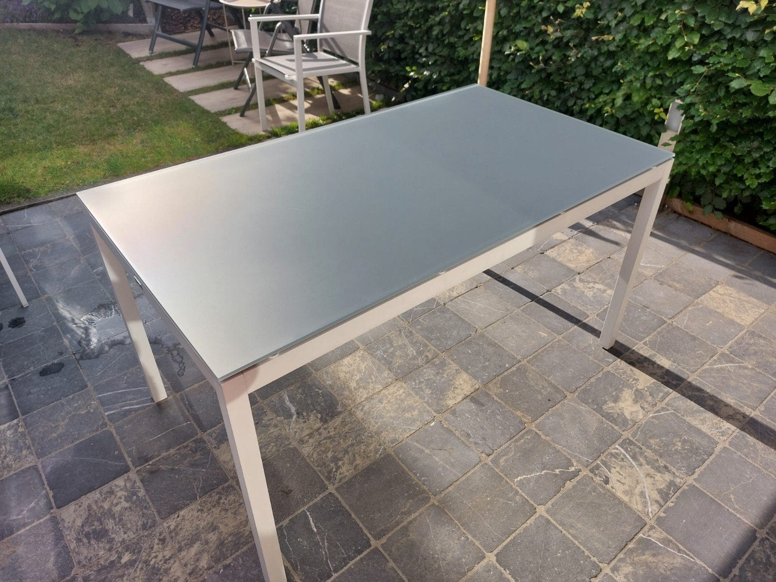 Tuintafel, Tuin en Terras, Ophalen, Zo goed als nieuw, Rechthoekig, Aluminium