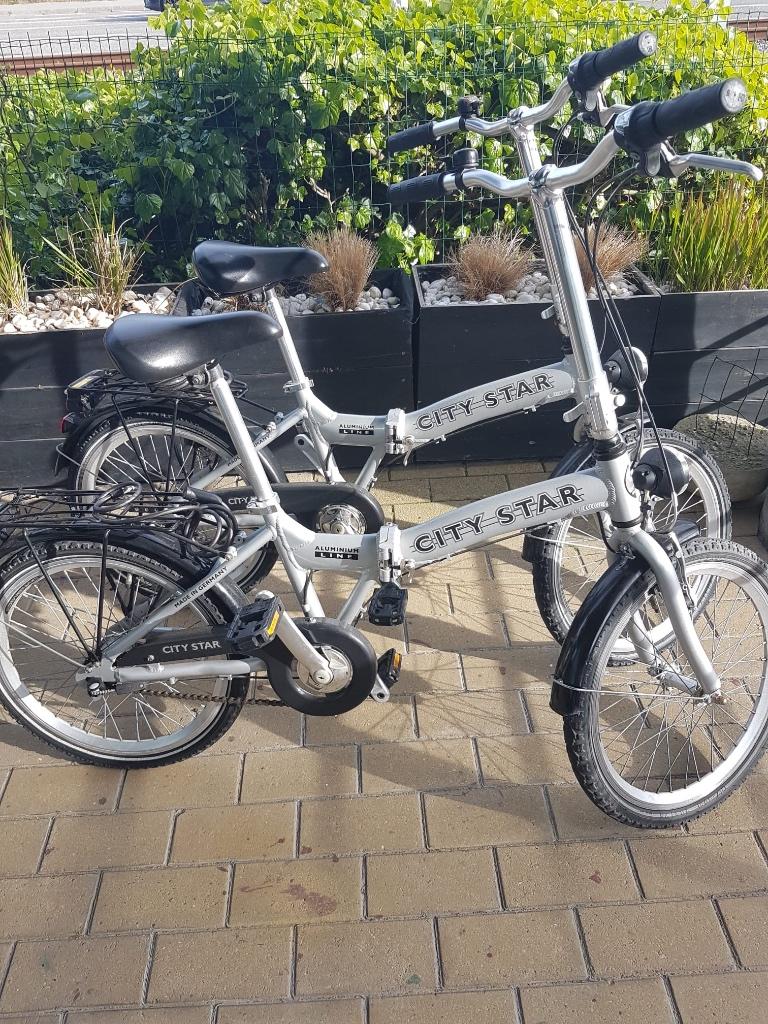 2 vouwfietsen City Star, 3 versnellingen In nieuwe staat, Fietsen en Brommers, Ophalen, Zo goed als nieuw, Totaal opvouwbaar, Versnellingen
