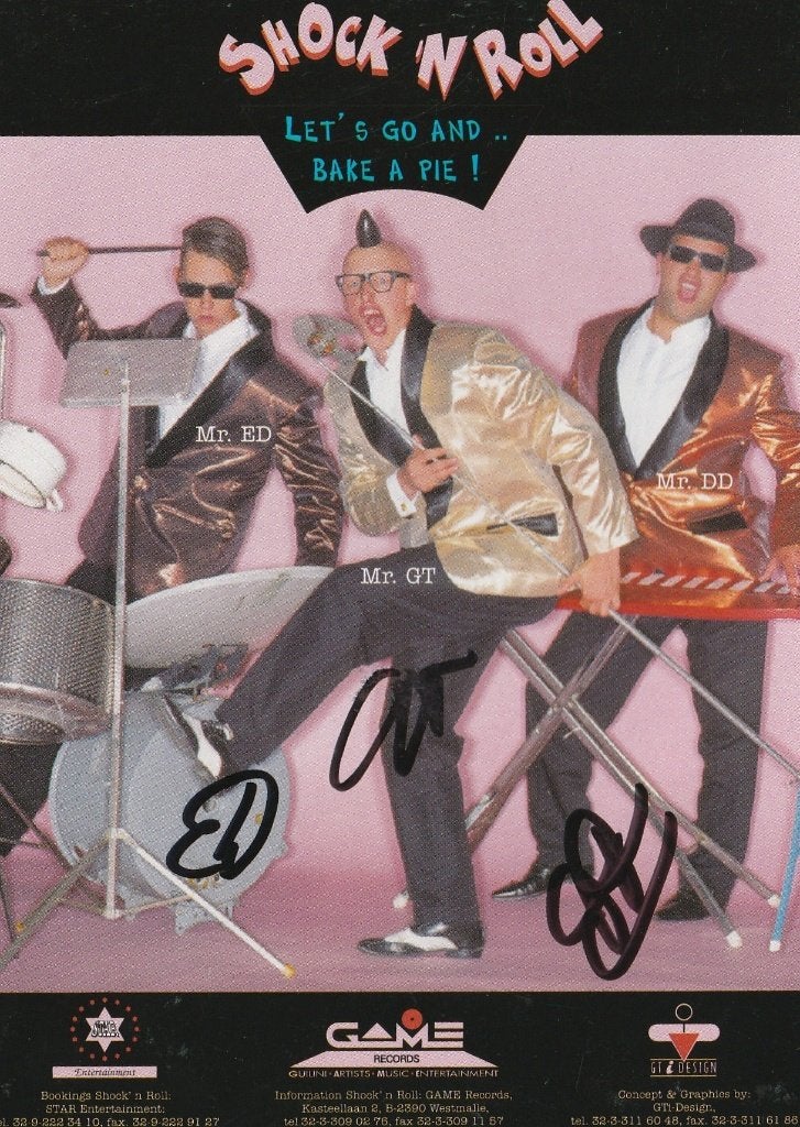 Shock 'n roll - ED/GT/DD - foto met handtekeningen - 1995, Ophalen of Verzenden, Zo goed als nieuw, Foto of Kaart, Gesigneerd