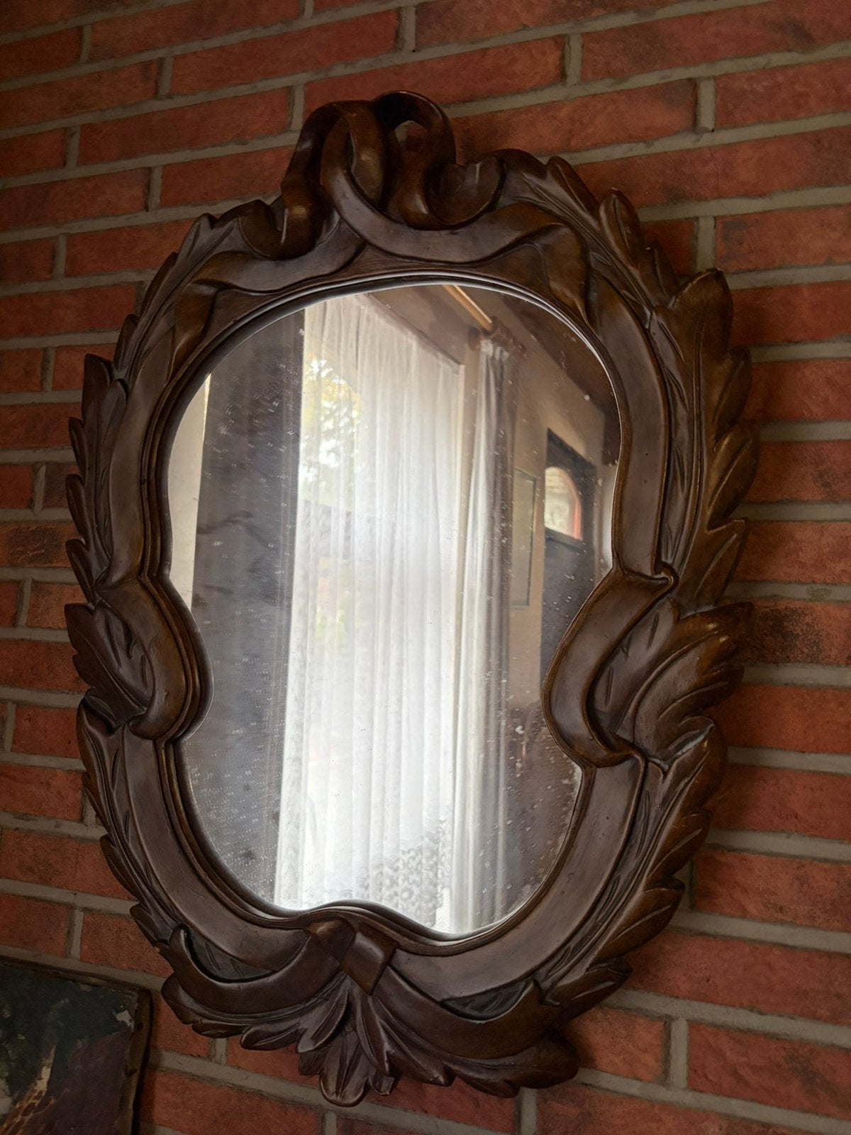 Ancien miroir style rocaille, Enlèvement, Ovale
