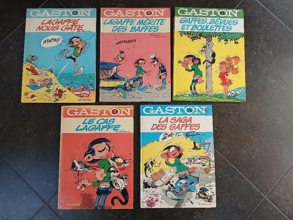 Gaston Lagaffe Franquin  Lot de 5 BD, Meerdere stripboeken, Ophalen of Verzenden, Gelezen, Franquin