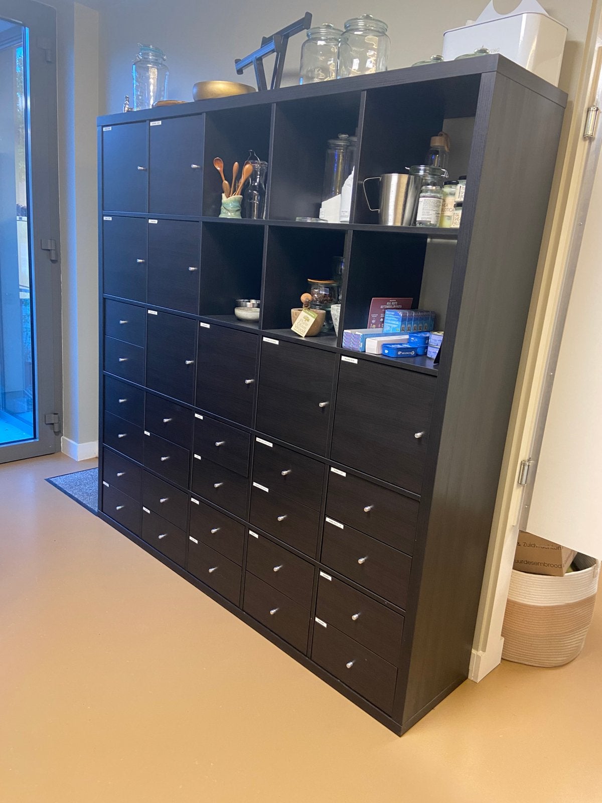 Kallax kast 182x182 incl 22 lades en 8 deurtjes, Ophalen, Zo goed als nieuw