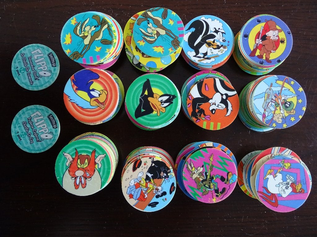 flippo's allerlei, Collections, Flippos, Flippos en vrac, Cheetos 24 Game, Flying, Looney Tunes, Mega, Olympique, Strip, Techno
