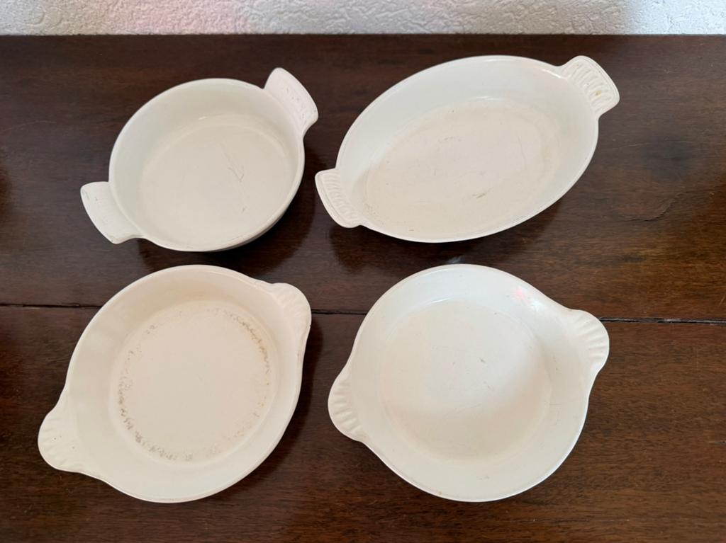4 witte schaaltjes Le Creuset, Enlèvement ou Envoi