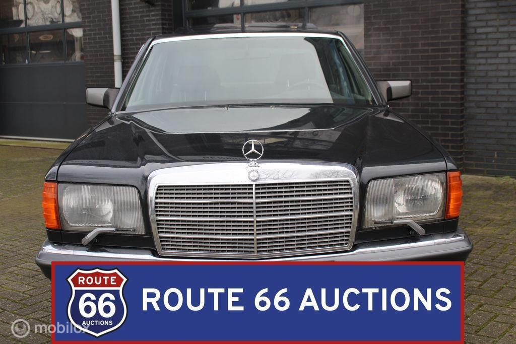 Mercedes-Benz 500 SEL | 1981 | Route 66 Auctions, Auto's, Zwart, Mercedes-Benz, Bedrijf, Handgeschakeld