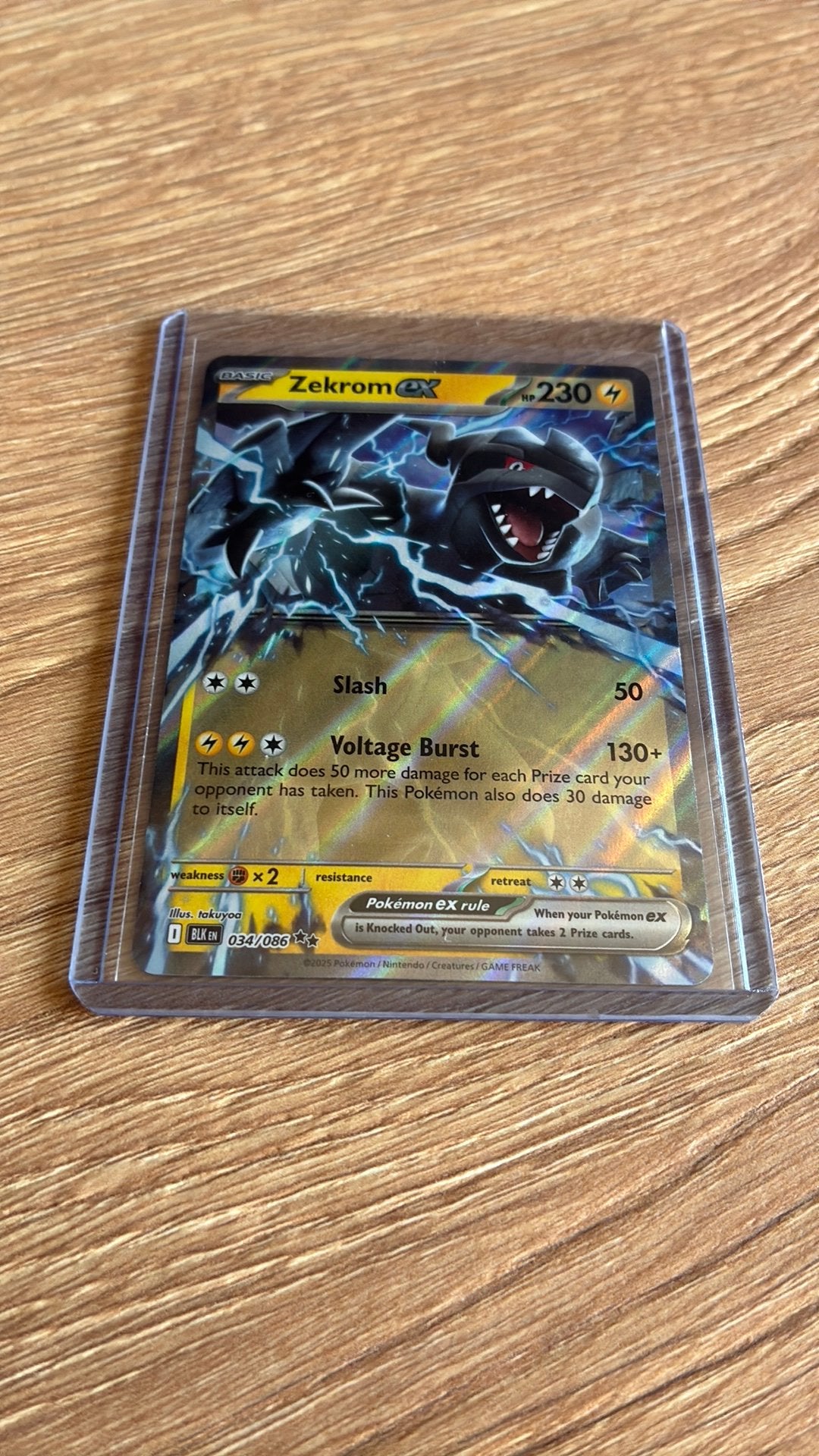 Zekrom EX #034 - Black Bolt - Pokemon, Enlèvement ou Envoi, Comme neuf, Plusieurs cartes