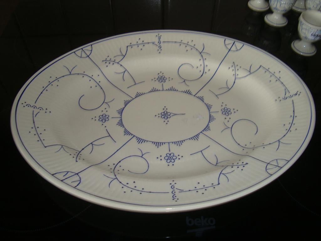 Ovale schotel Boch, decor 'Copenhague', Ophalen