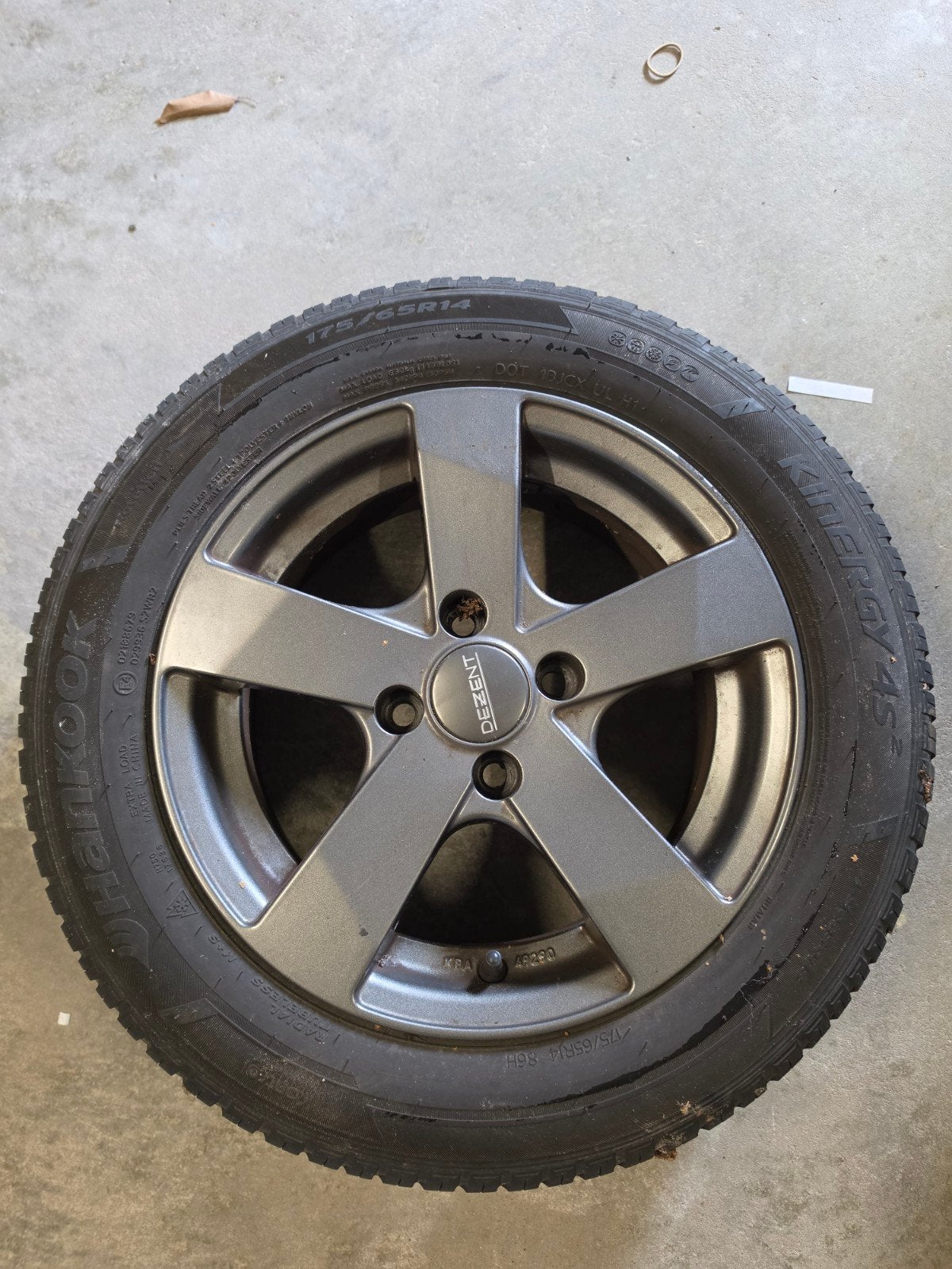 Dezent velgen met Hankook All Season banden 175/65R14, Ophalen, 14 inch, Gebruikt, 175 mm