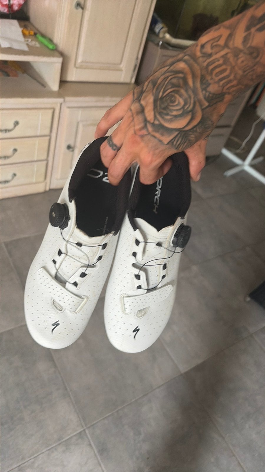 Koersschoenen, Sport en Fitness, Wielrennen, Ophalen, Zo goed als nieuw, Schoenen