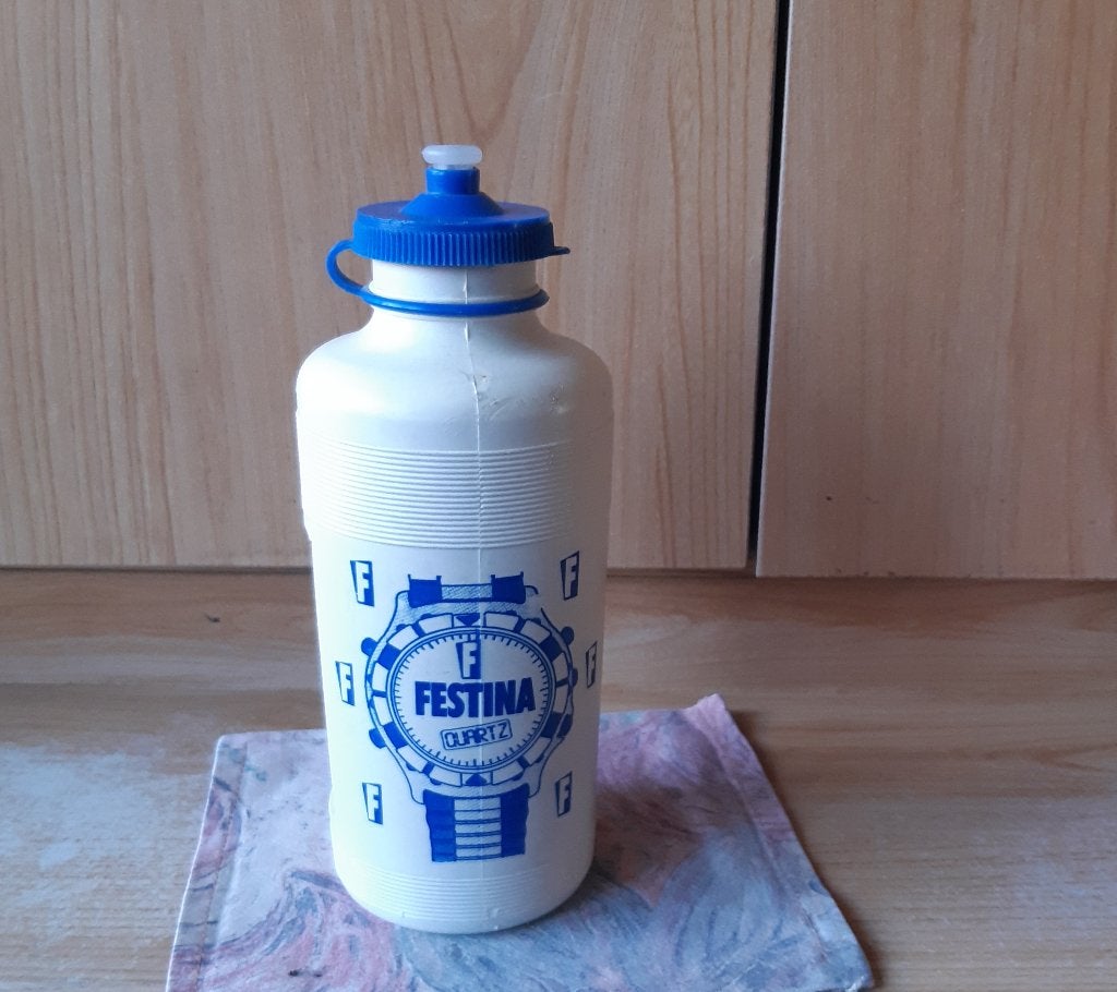 WIELRENNEN CYCLISME DRINKBUS BIDON TEAM FESTINA, Ophalen of Verzenden