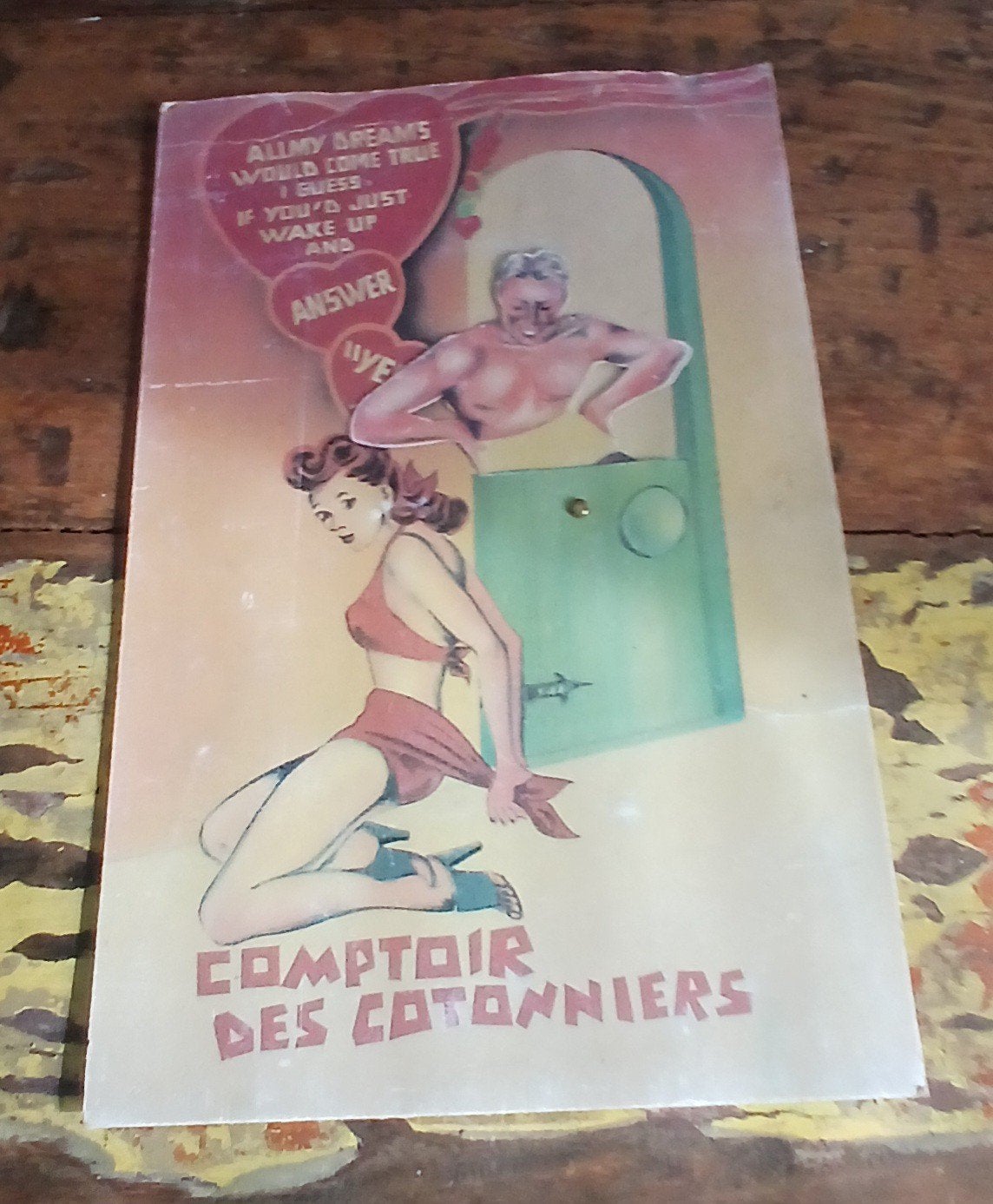 reclame met beweegbaar figuur, Ophalen of Verzenden