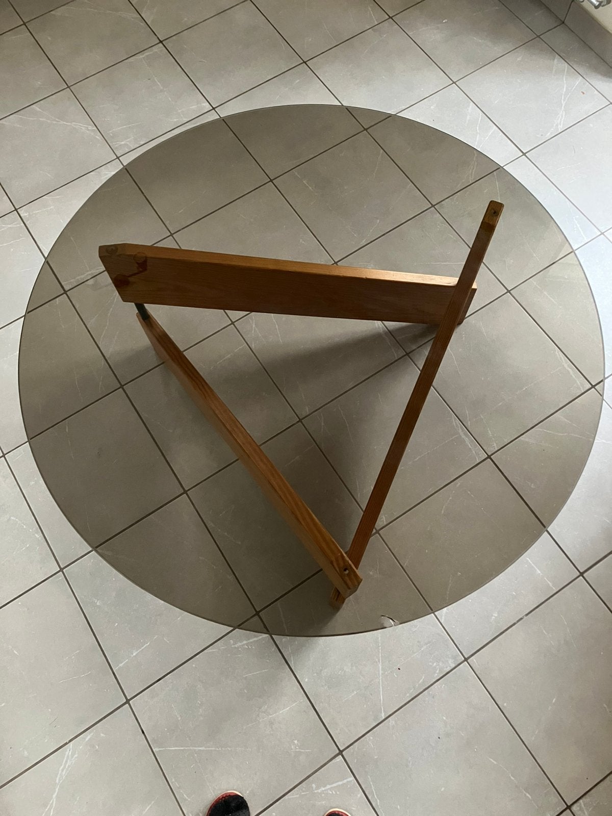 Ronde glazen salontafel, Maison & Meubles, Tables | Tables de salon, Moins de 50 cm, Rond, 50 à 100 cm, Verre