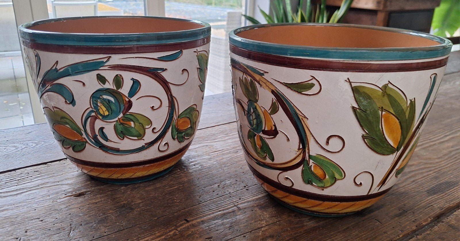vintage Italiaanse bloempotten, Ophalen of Verzenden