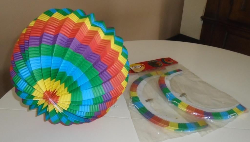 LAMPION REGENBOOG KLEUREN DIA 35 CM Nieuw, Enlèvement ou Envoi, Neuf, Décoration