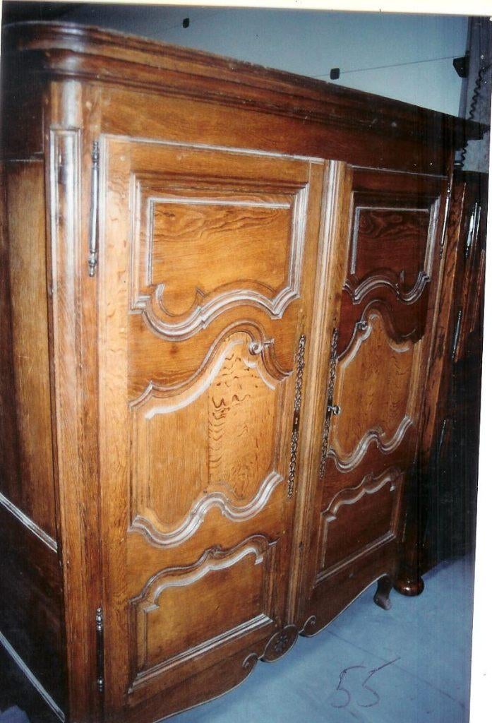 armoire en chêne petite moulurée, Ophalen, Gebruikt, Eikenhout, Met deur(en)