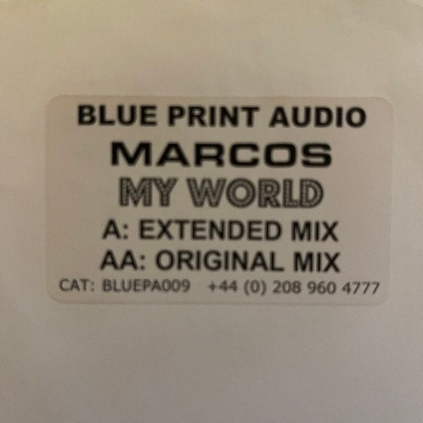 Marcos - My World, 12 pouces, Trance, Enlèvement ou Envoi, Promo