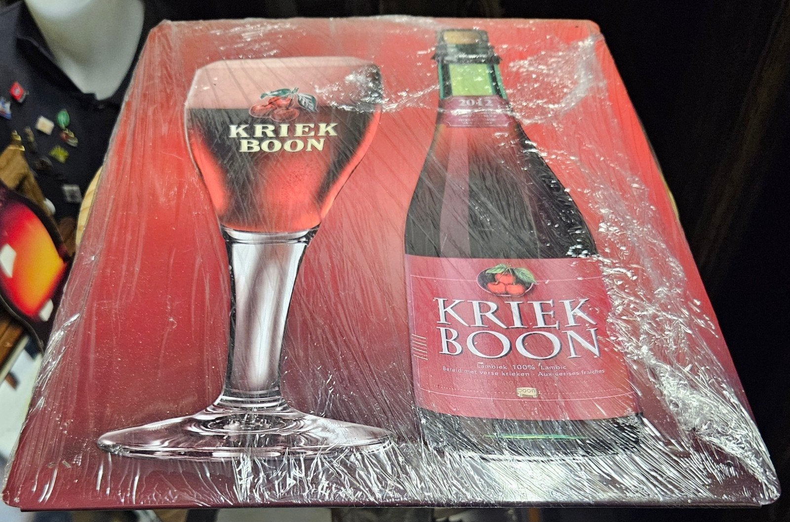Panneau publicitaire en métal Kriek Boon, Collections, Enlèvement ou Envoi