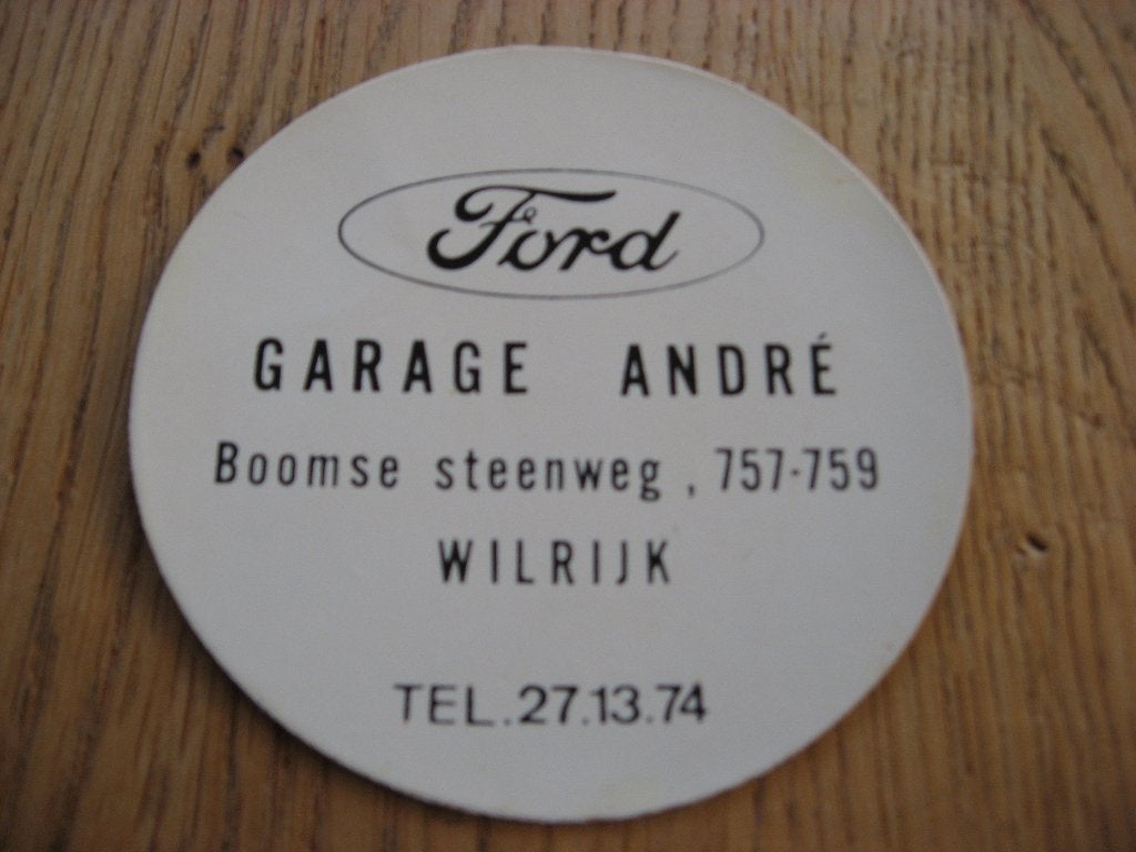 Sticker Ford Garage Andre Wilrijk 9 cm, Ophalen of Verzenden, Nieuw, Auto of Motor