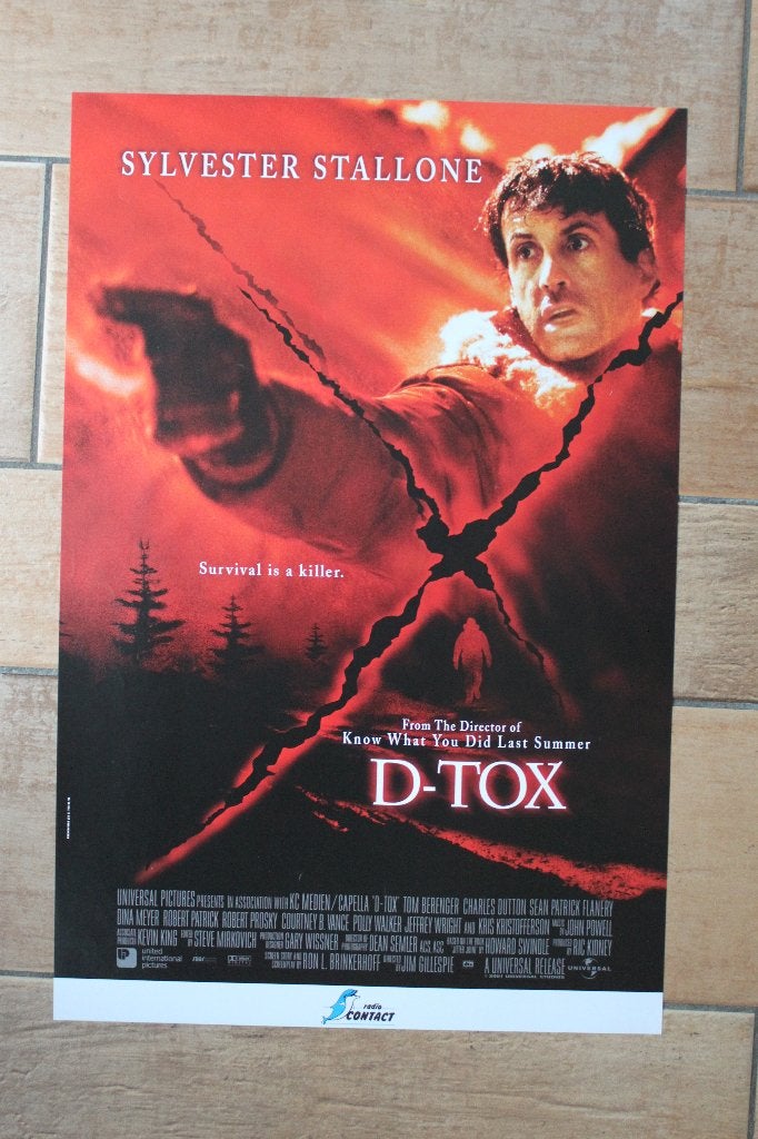 filmaffiche Sylvester Stallone D-Tox 2002 filmposter, Enlèvement ou Envoi, Rectangulaire vertical, A1 jusqu'à A3, Comme neuf