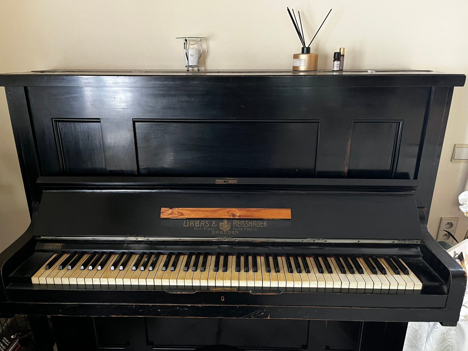 Piano, Muziek en Instrumenten, Piano's, Ophalen, Gebruikt, Zwart, Piano