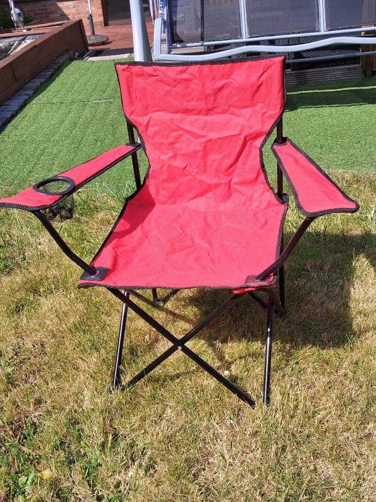 Elegante en compacte kampeerstoel (2x) - Stralende A, Caravans en Kamperen, Ophalen, Zo goed als nieuw, Campingstoel