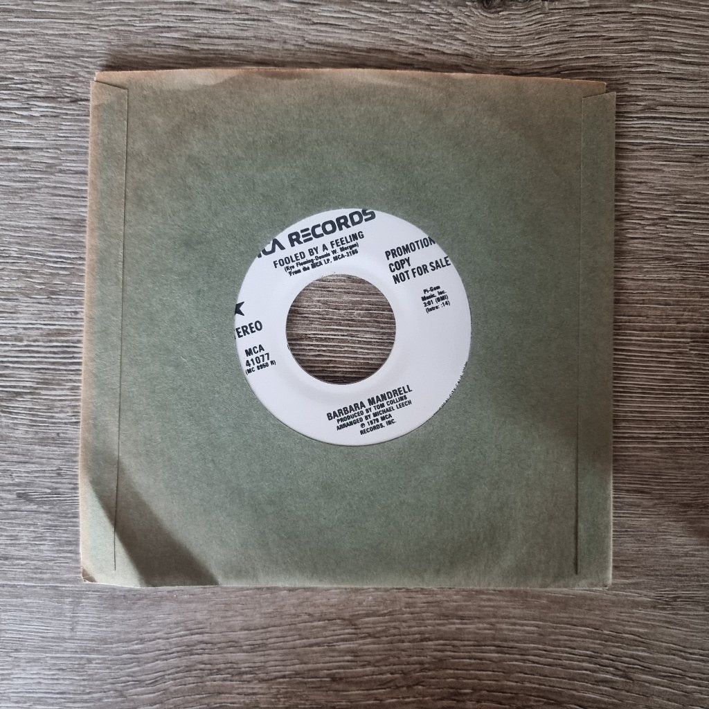 7" Barbara Mandrell - Fooled by a feeling (promocopy), CD & DVD, Enlèvement ou Envoi, Utilisé, 7 inch, Country et Western