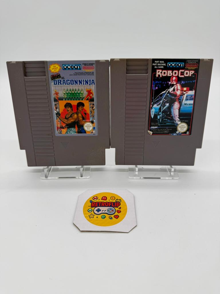 RoboCop + Dragon Ninja Nintendo NES Lot Loose, Games en Spelcomputers, Games | Nintendo NES, Avontuur en Actie, Gebruikt, 1 speler