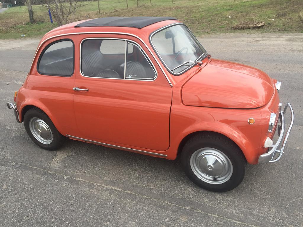 Fiat 500L 1970, Auto's, Zwart, Rood, 500 cc, Te koop