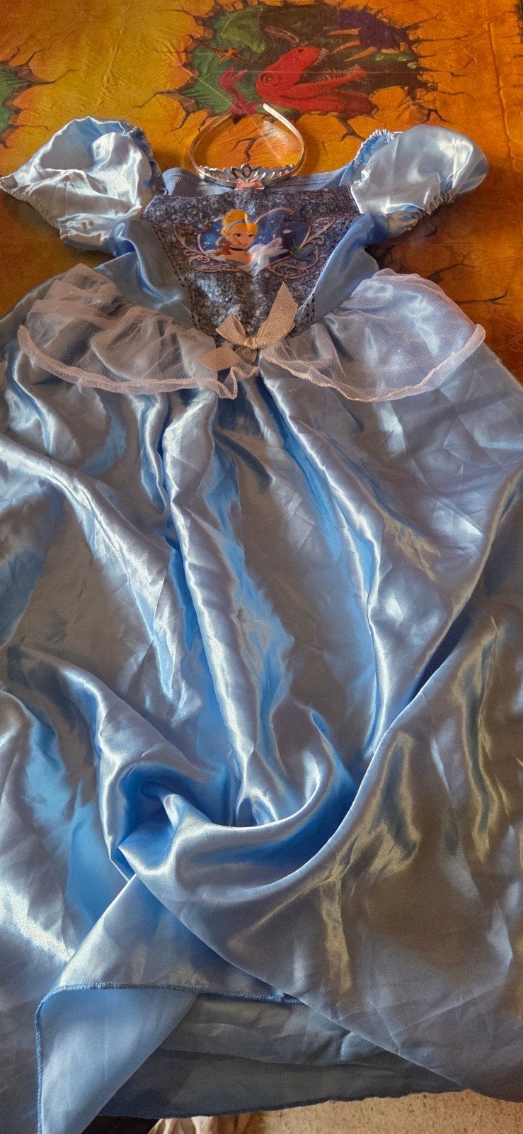 prinsessekleedje( assepoester), Enfants & Bébés, Costumes de carnaval & Déguisements, Enlèvement, Utilisé, 110 à 116, Fille