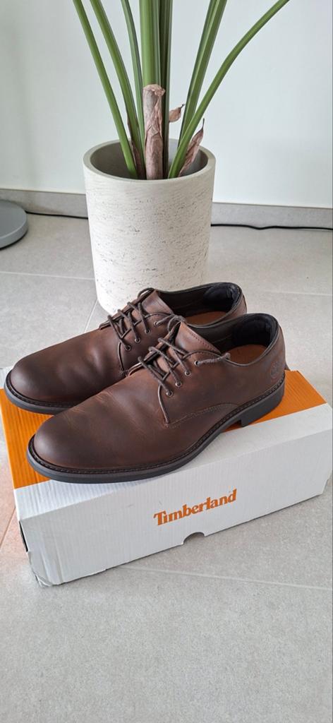Timberland genuine Leather office shoes brown size 43, Ophalen of Verzenden