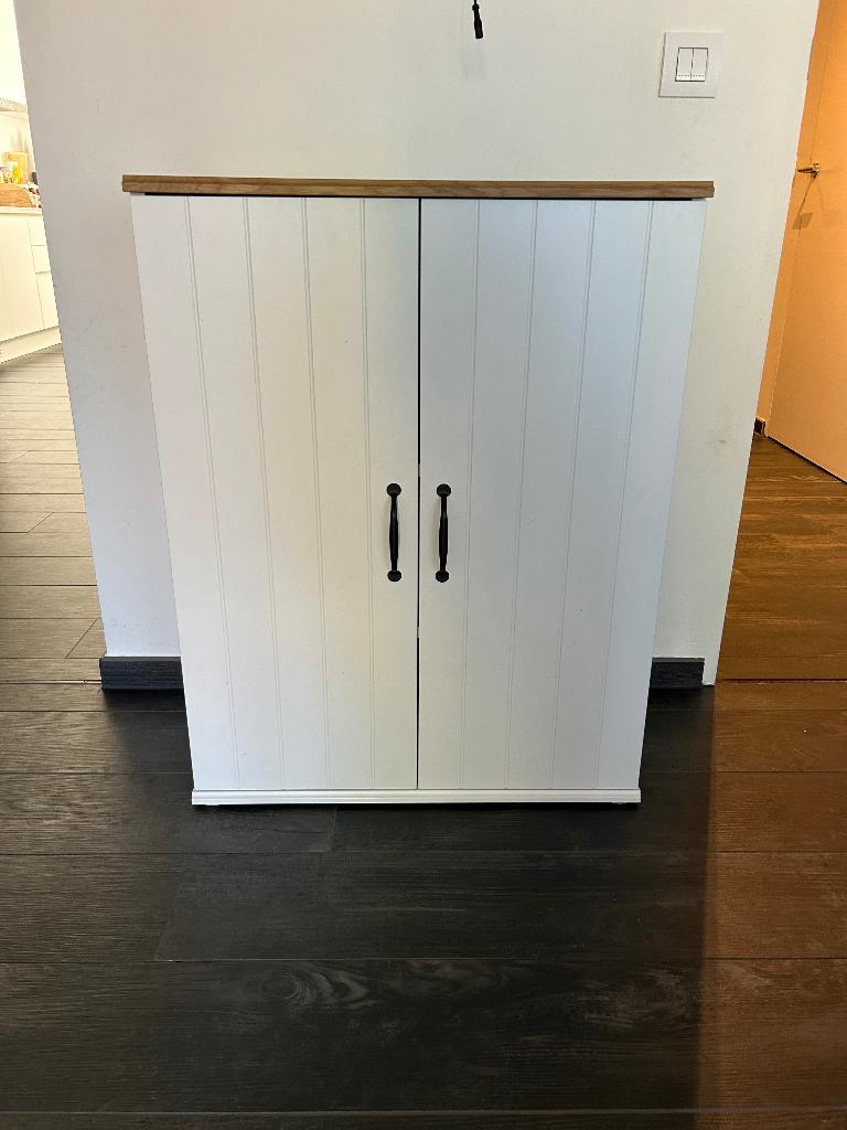 SKRUVBY ikea kast met deuren, wit, 70x90 cm, Ophalen, Gebruikt