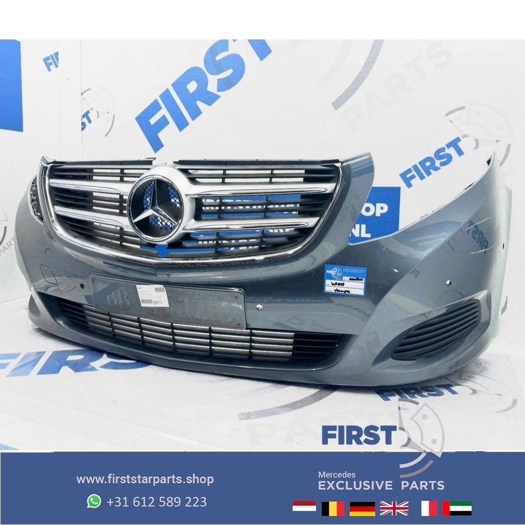 W447 BUMPER Mercedes V KLASSE / VITO VOORBUMPER COMPLEET ZWA, Gebruikt, -, Voor, Ophalen of Verzenden