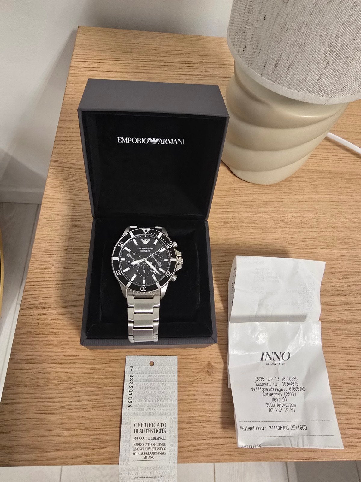 Emporio Armani nieuw horloge te koop, Handtassen en Accessoires, Ophalen