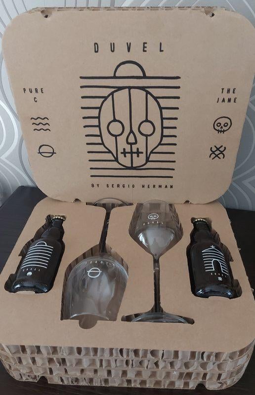 Duvel geschenkbox 'Pure C - the Jane' (Sergio Herman), Verzamelen, Ophalen of Verzenden, Bierglas