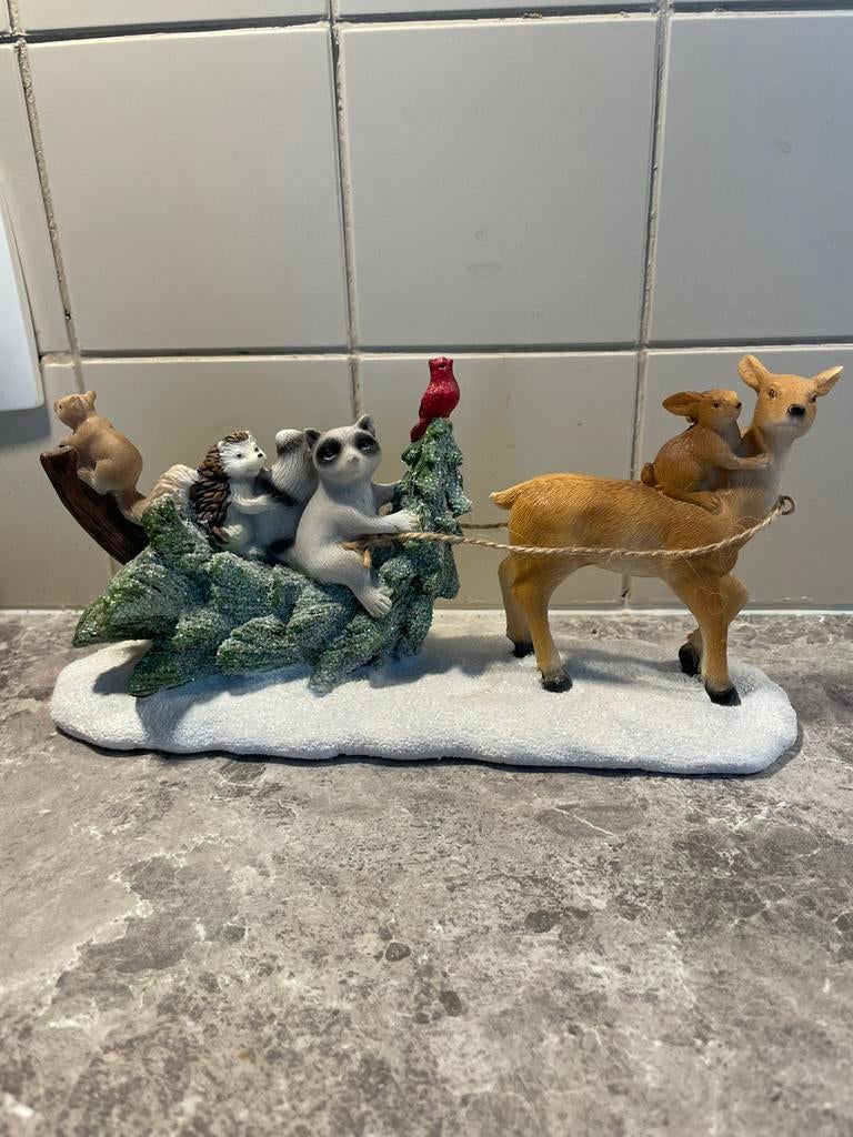 Vier Kerstfiguurtjes, Ophalen of Verzenden, Zo goed als nieuw