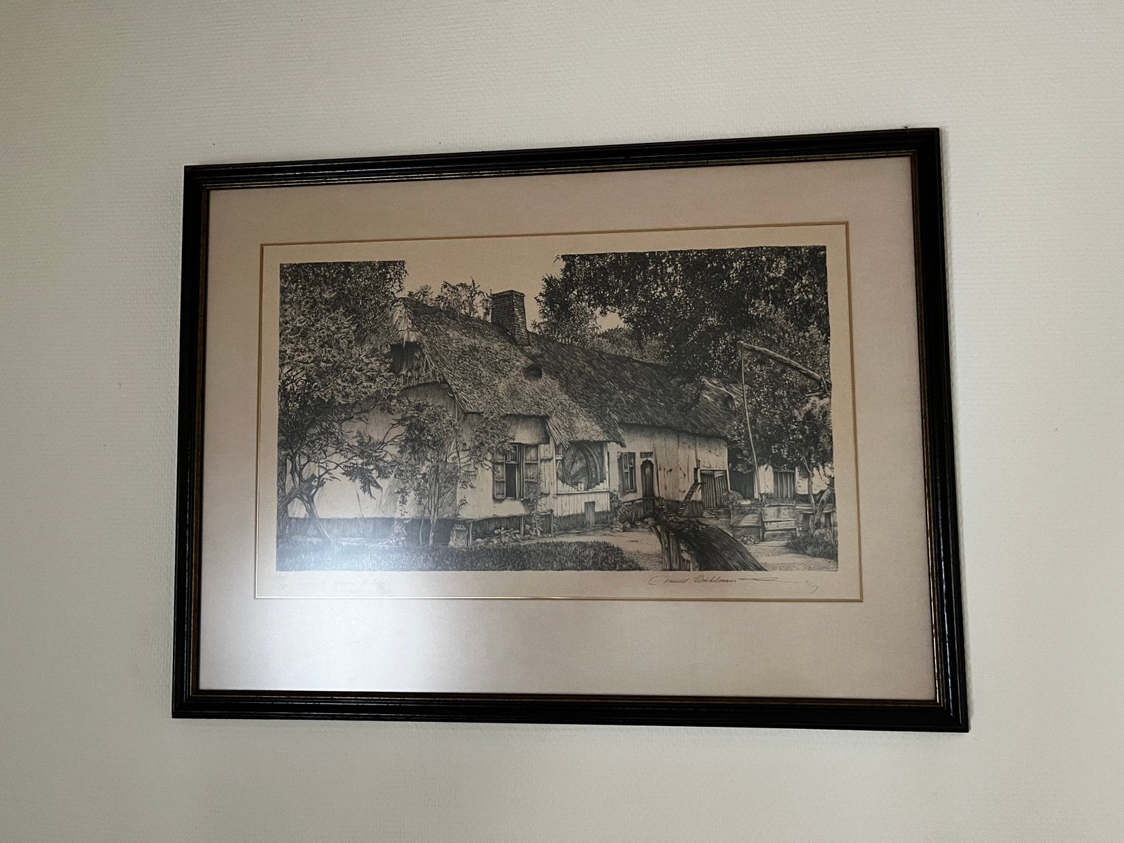 Suze de Lint “brabantse boerderij”, originele ets uit 1910, Antiquités & Art, Art | Dessins & Photographie, Enlèvement, Eau-forte